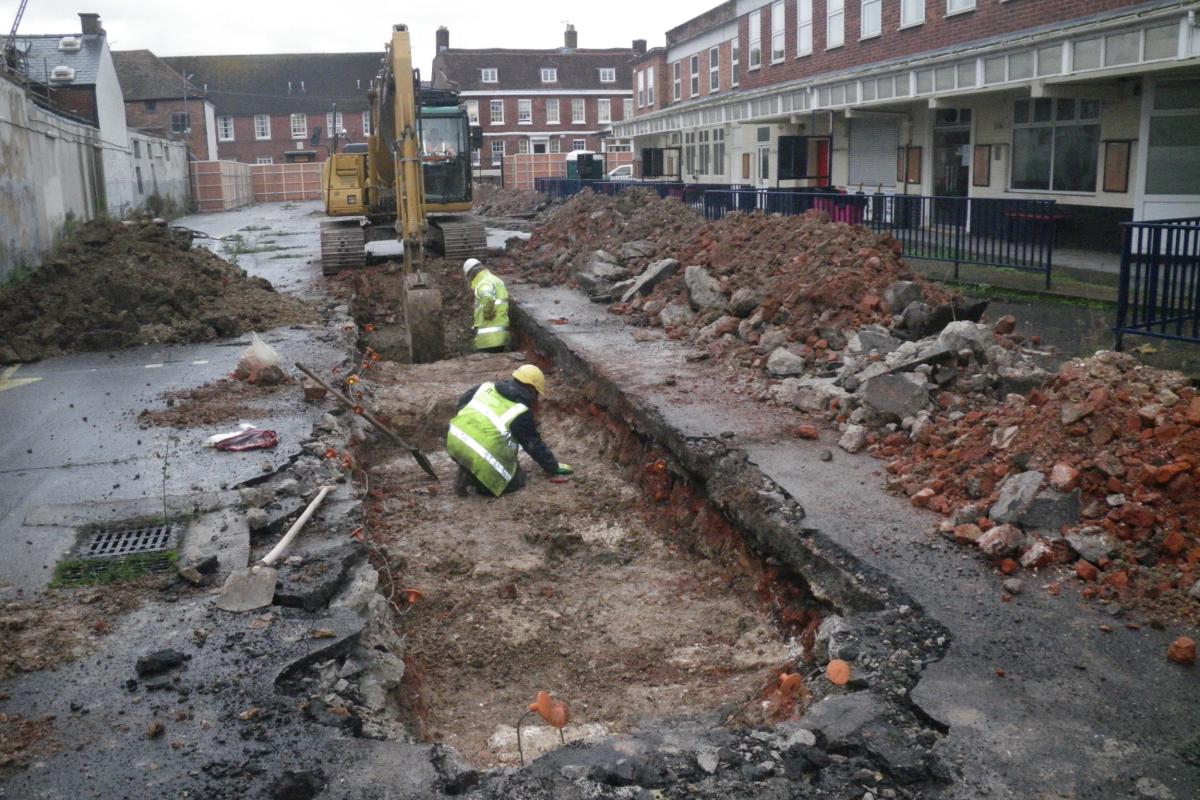 Evaluation trench at the former Salisbury Bus Station