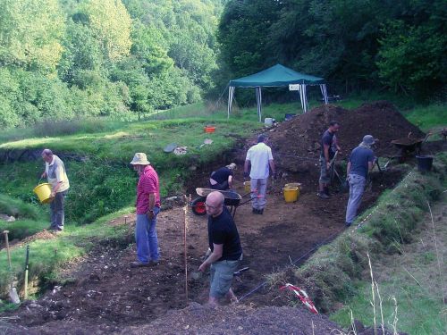 Volunteers begin excavating for this season at Truckle Hill