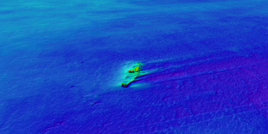 Multibeam bathymetry of wreck in Aggregate Area 473