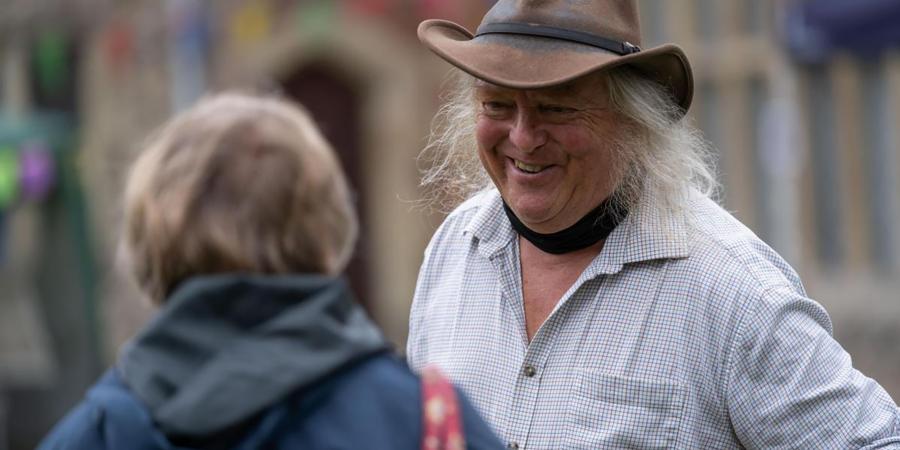 Phil Harding interacting with the public at Salisbury Museum