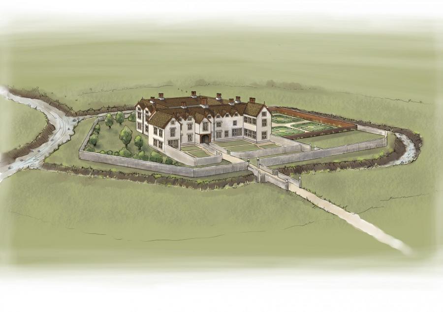 Reconstruction of Coleshill moated manor