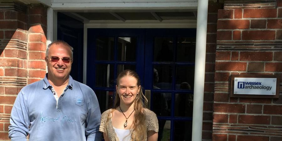 Alistair Byford-Bates and Danielle Wilkinson of the Wessex Archaeology Coastal & Marine team