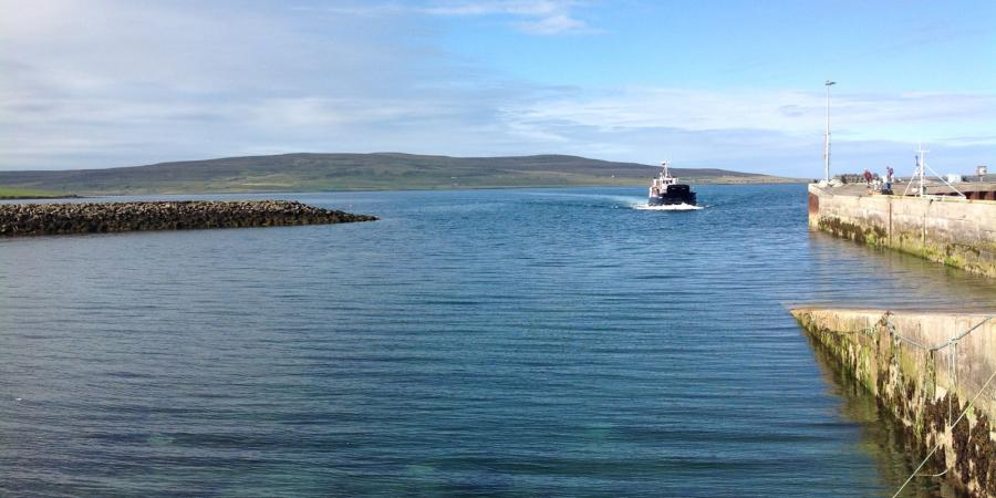 Rousay and a calm sea