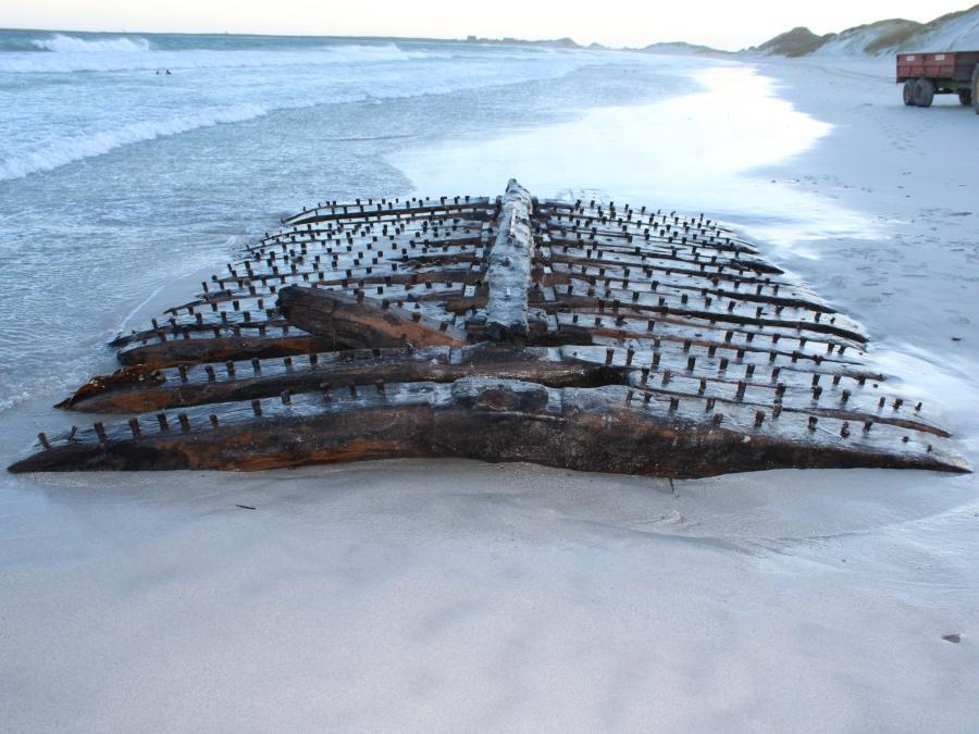 Sanday Wreck was revealed after winter storms