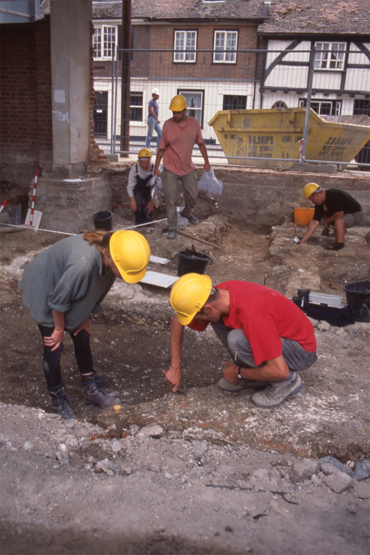 rea 2 of the Old George Mall site during excavations in 1994-1995
