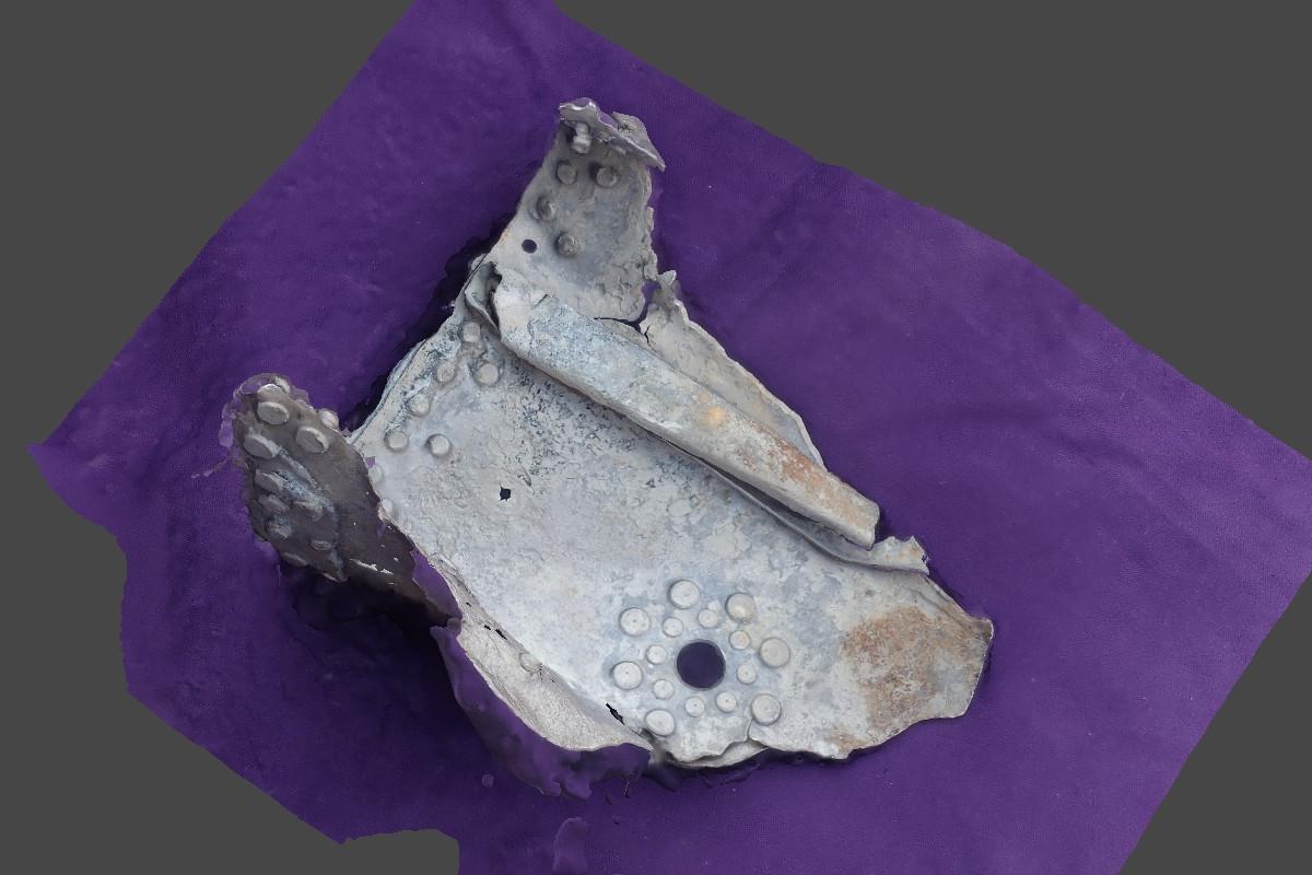 3D model of a piece of wreckage from an American aircraft
