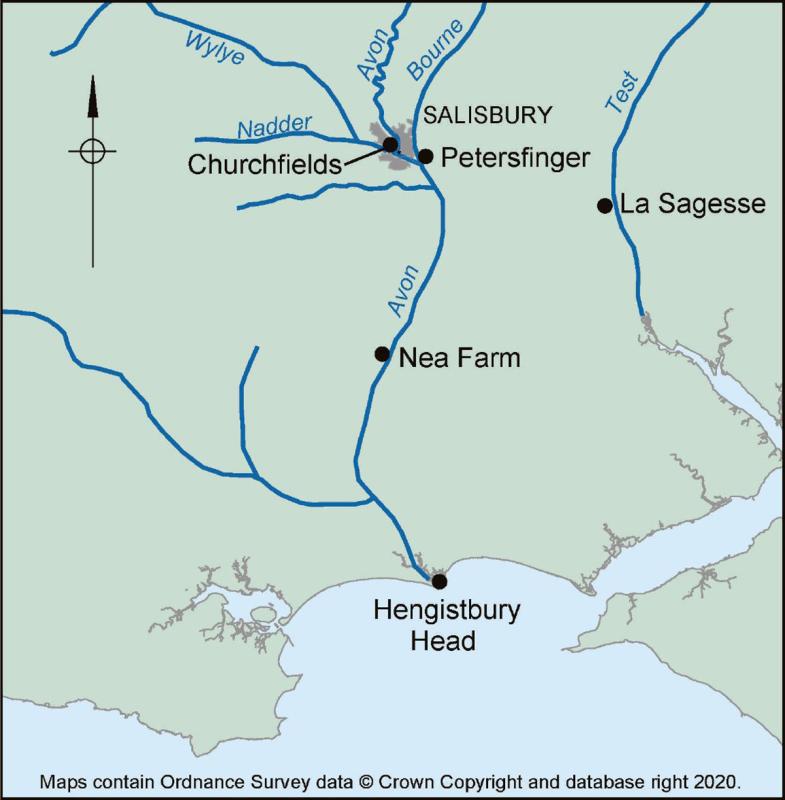 The location of Churchfields in the wider landscape