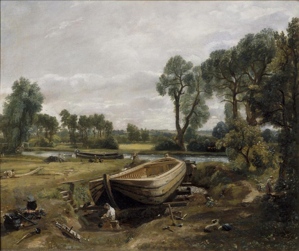 'Boat-Building near Flatford Mill', 1815, by John Constable (1776-1837) copyright Victoria & Albert Museum