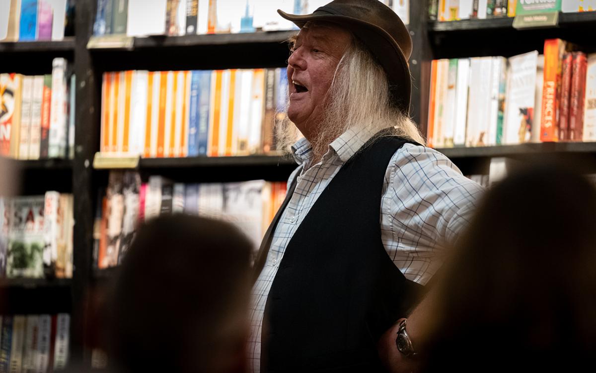 Phil Harding at the launch of the Joining the Dots book