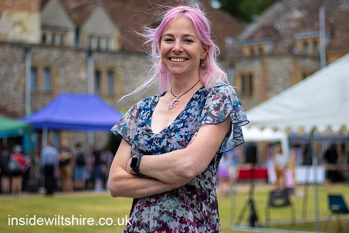 Prof. Alice Roberts poses in front of the Salisbury Museum