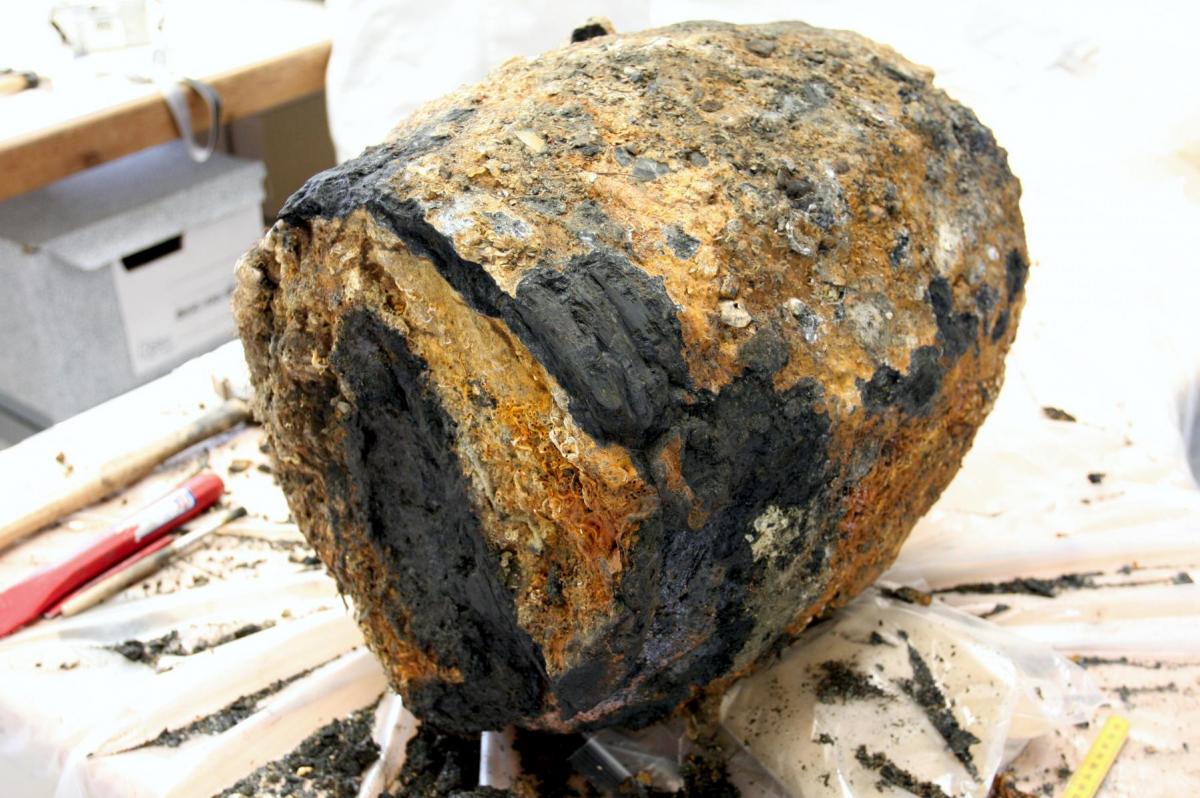 Ship’s Barrel from the Solent during conservation