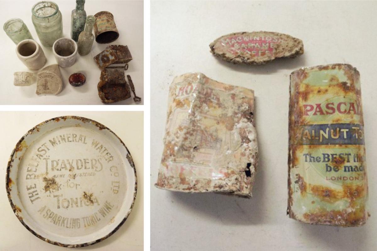 A selection of finds from the practice trenches at Larkhill