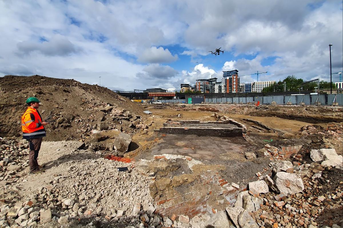 Excavations at Marshall’s Mills, Leeds - UAV