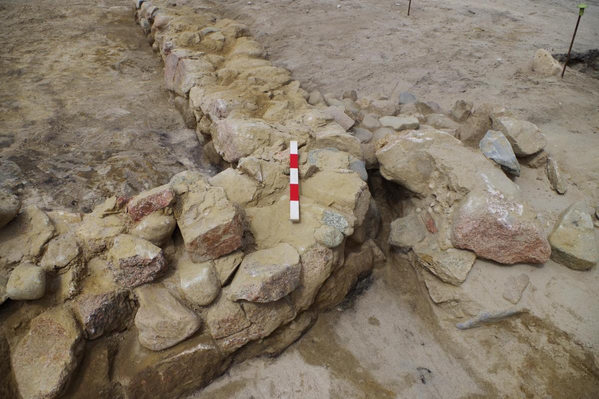 Medieval wall remains uncovered in Grouville, Jersey