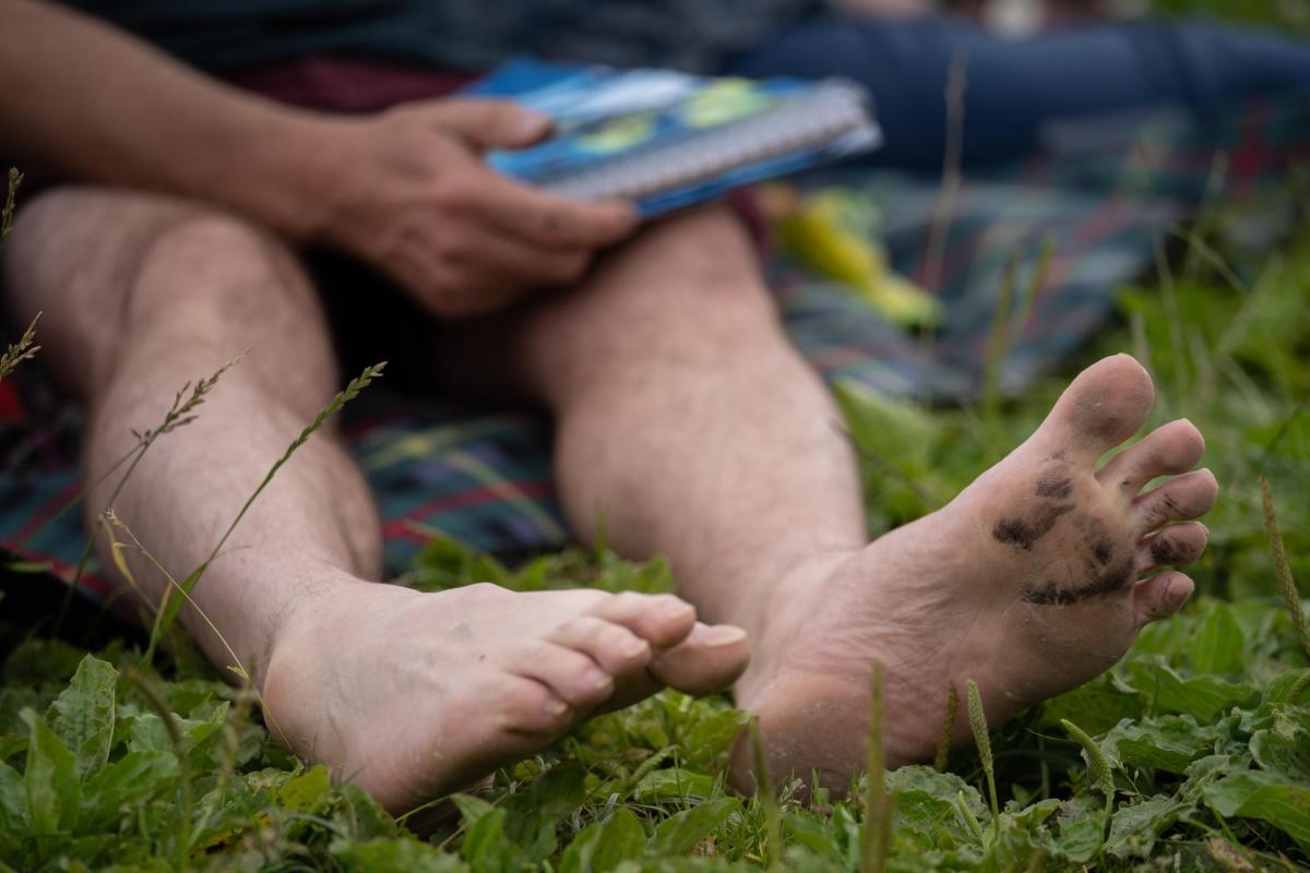 Taking your shoes off and walking barefoot can enable you to connect with the River Avon better