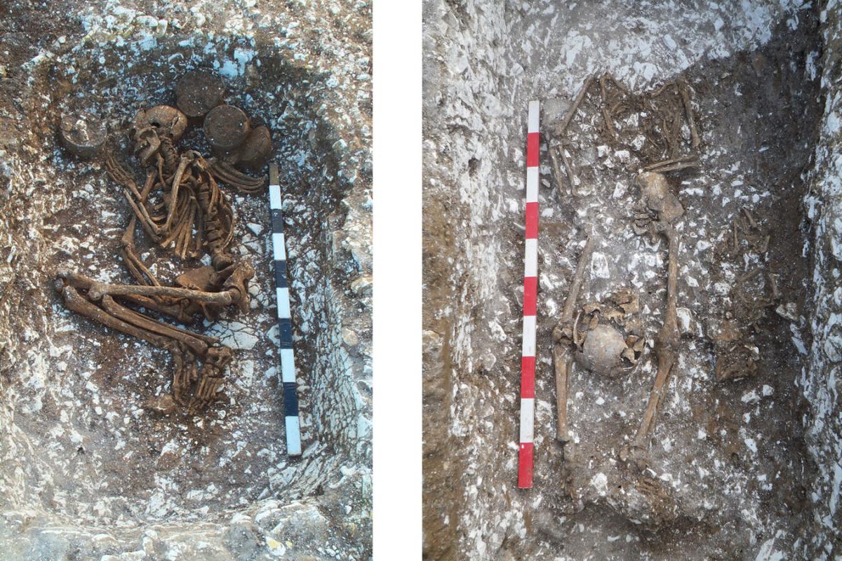 Durotrigian style burial remains and decapitation burial