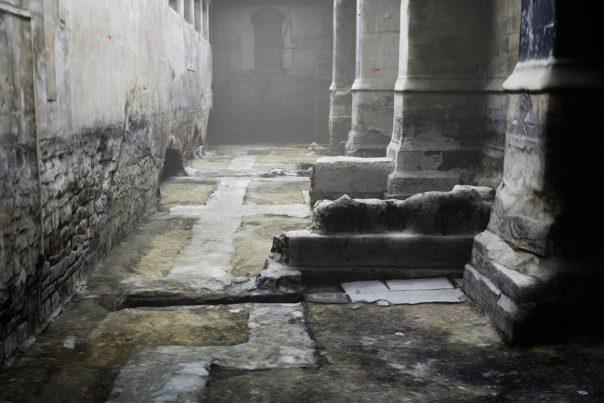 Virtual Reality showing excavations at Bath Abbey