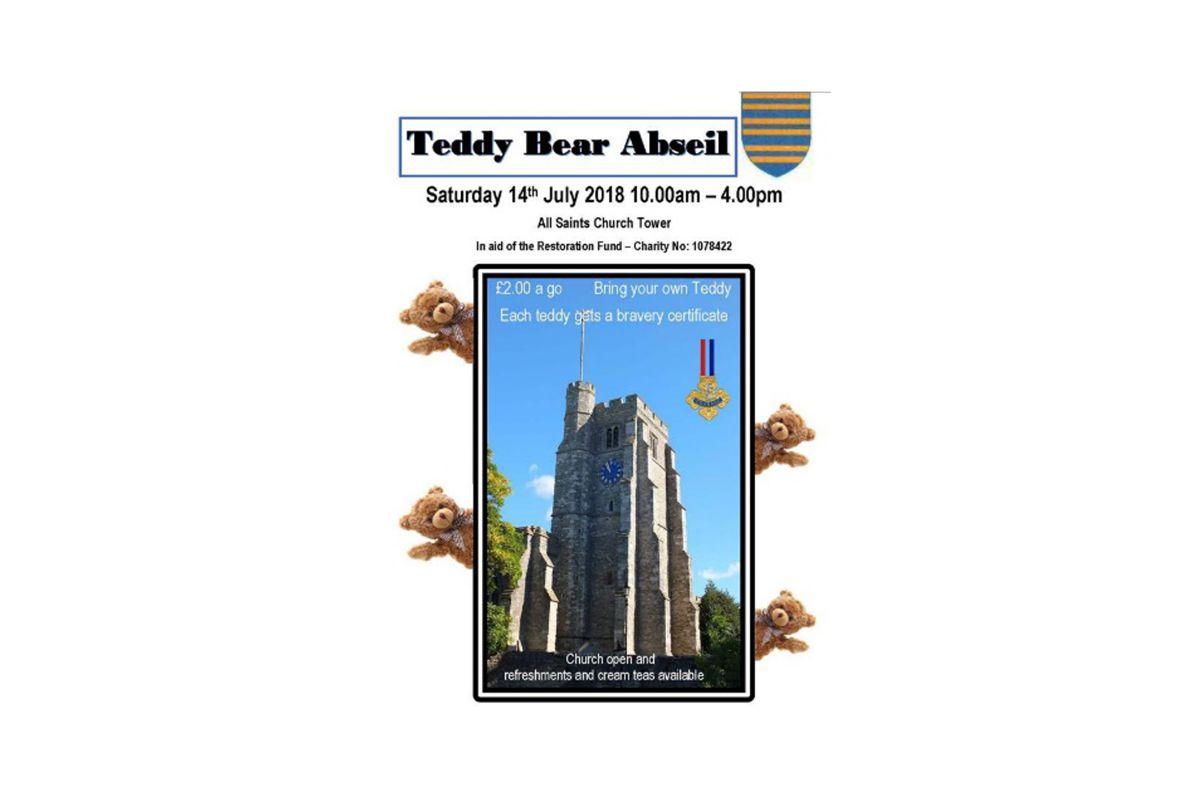 Teddy bear abseil flyer