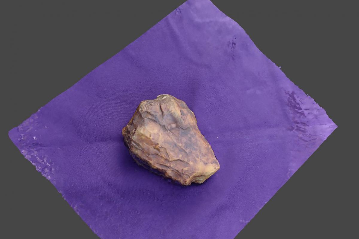 3D model of a prehistoric hand axe
