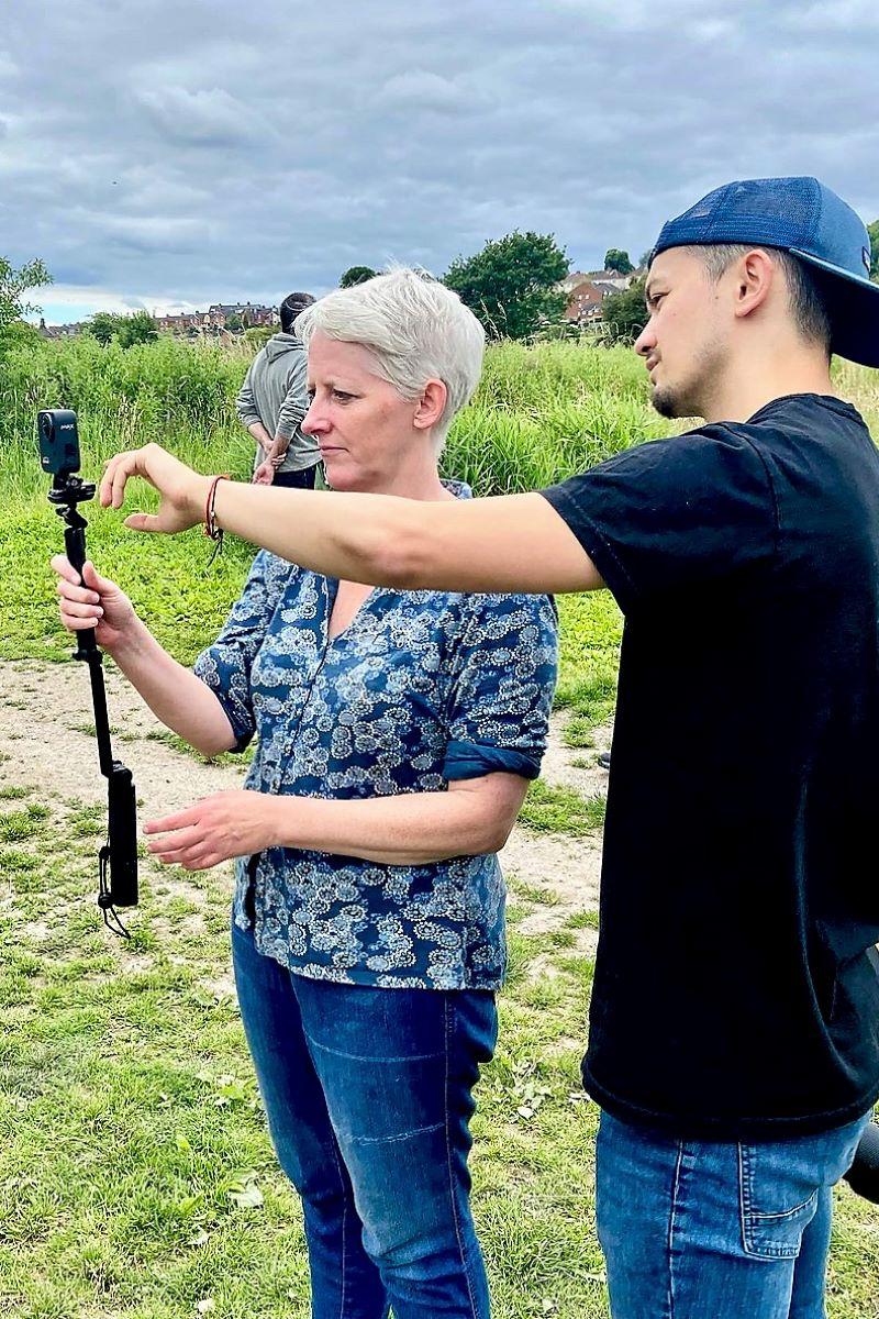 Leigh Chalmers, Heritage Inclusion Development Specialist, and Tom Westhead, Photographer & Videographer, discuss how to use filming equipment as part of The Ripple Effect project