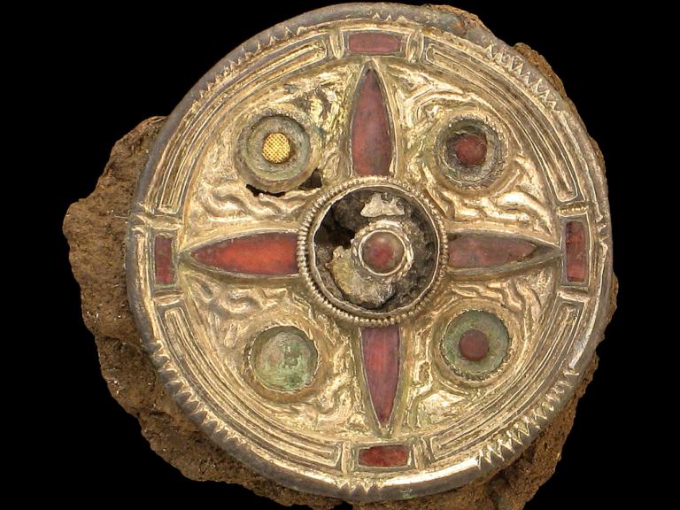 A Saxon disc brooch found in Kent