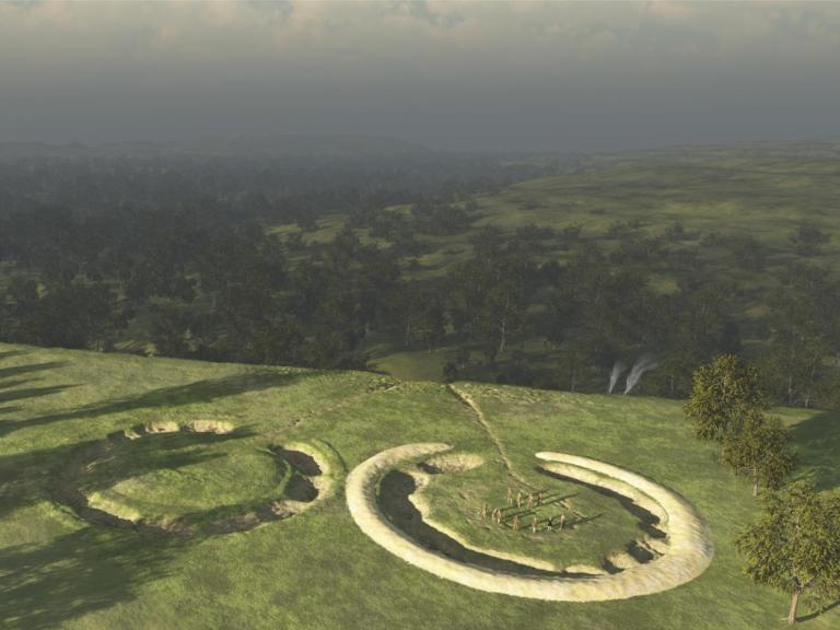 A reconstruction of the hengiform monuments at Bulford