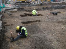 Archaeological excavations of a trackway at Holland Park School, Campden Hill
