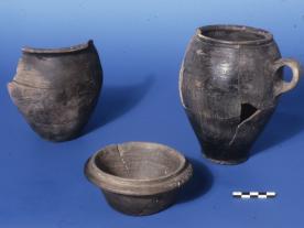 Roman-British Black Burnished Ware vessels from Wessex Court