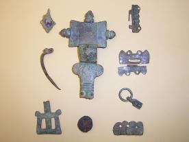 Anglo-Saxon metalwork recovered from South Cliff Farm